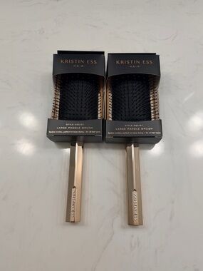 Kristin Ess Assist Large Detangling Hair Brush with Flexible Bristles (LOT 2)